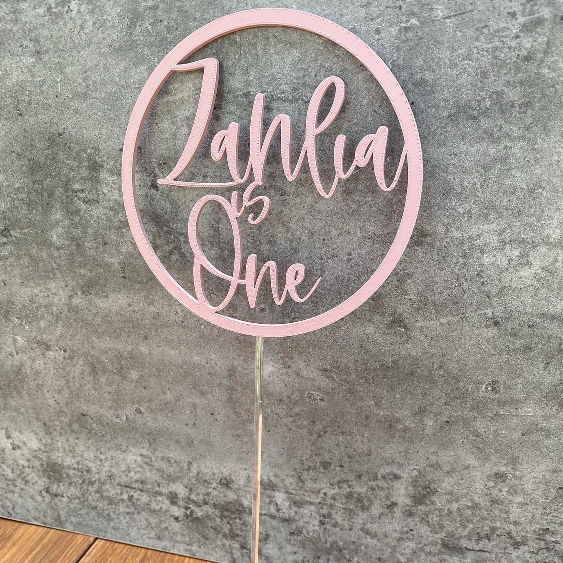 Circle Birthday Cake Topper