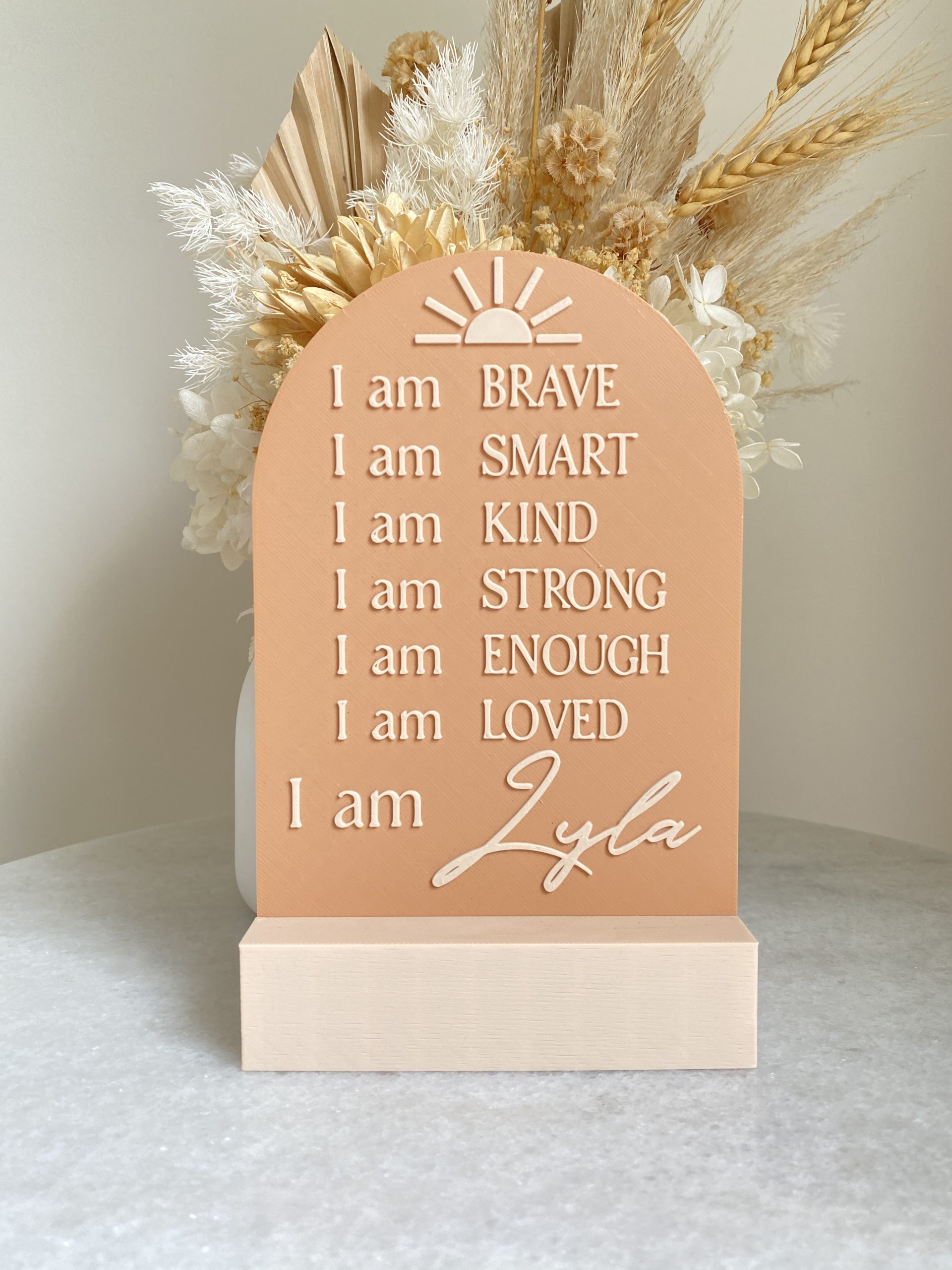 Customisable Affirmation Plaque