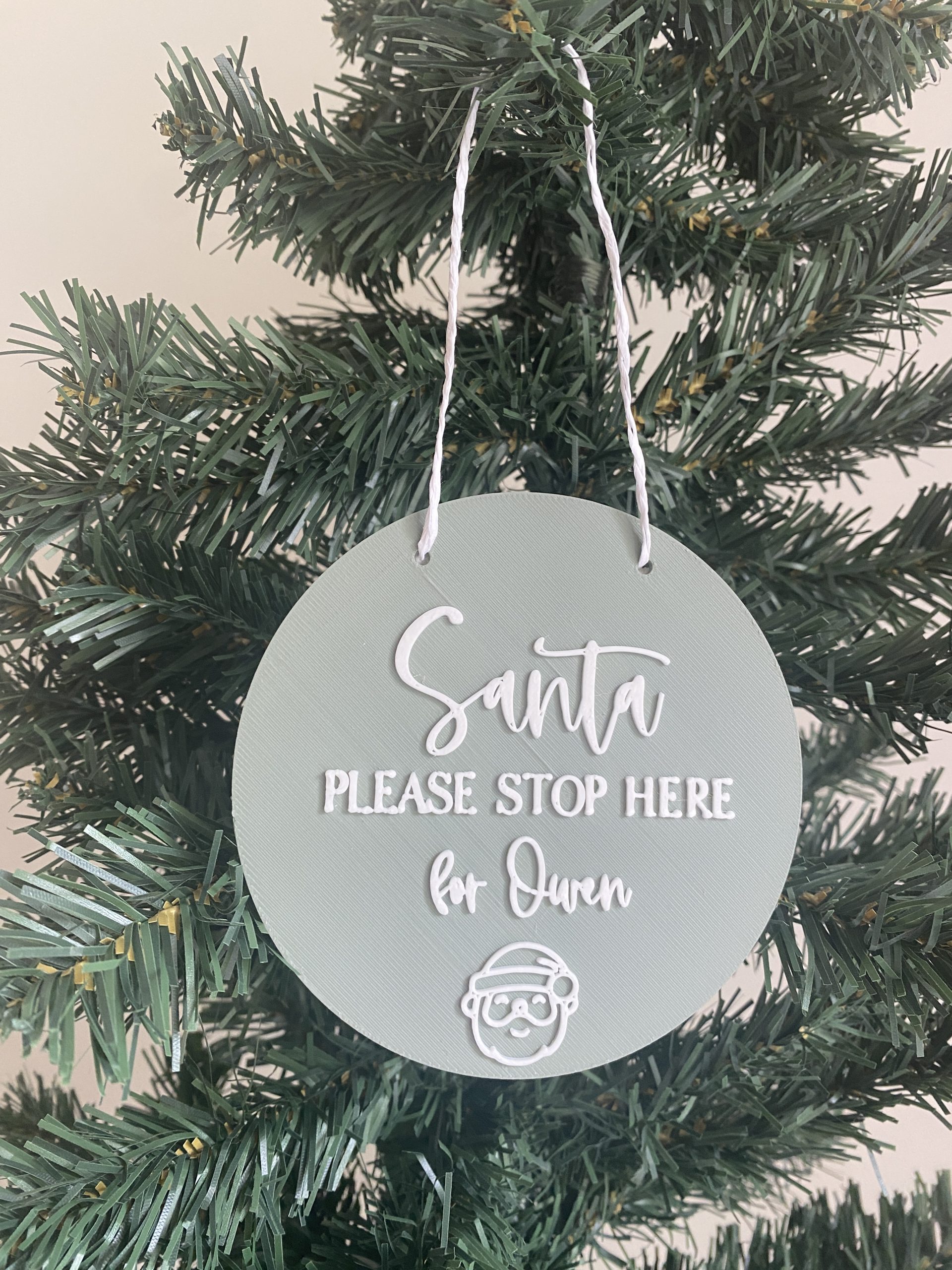 Santa Please Stop Here Plaque - Image 3