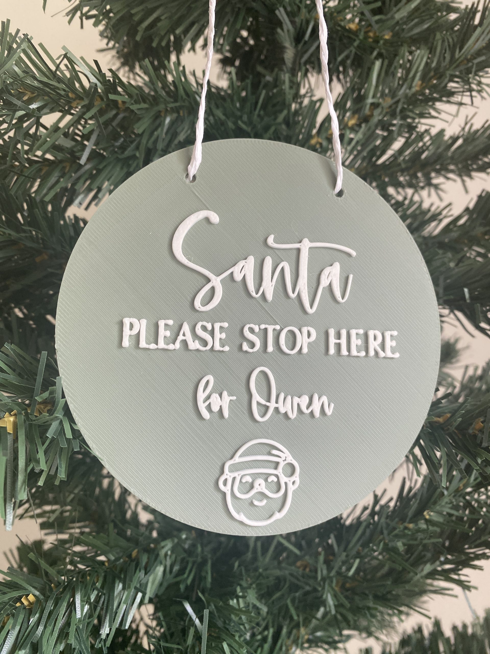 Santa Please Stop Here Plaque - Image 2