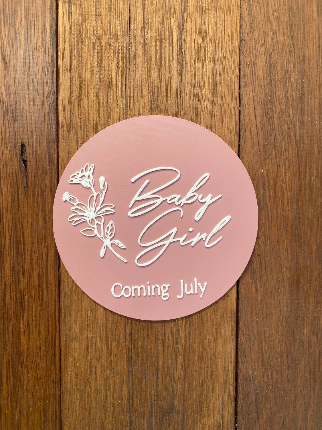 Flower Baby Girl Pregnancy Announcement - Image 2