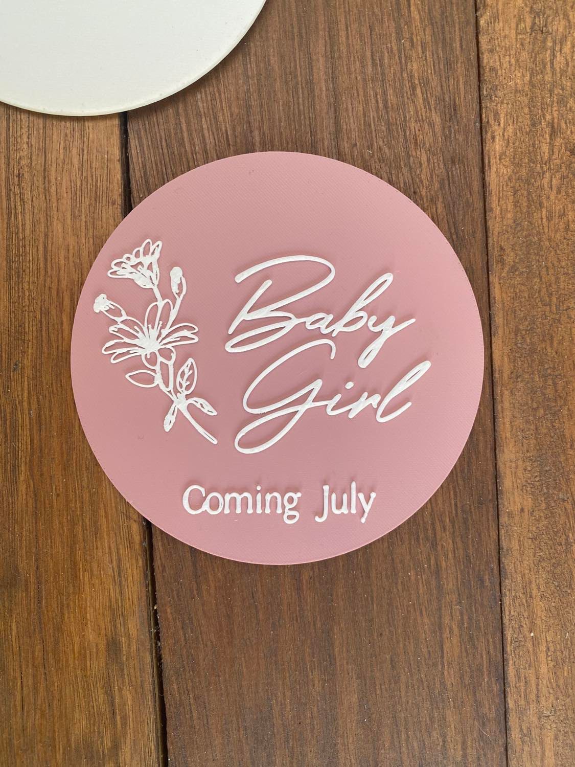 Flower Baby Girl Pregnancy Announcement - Image 3
