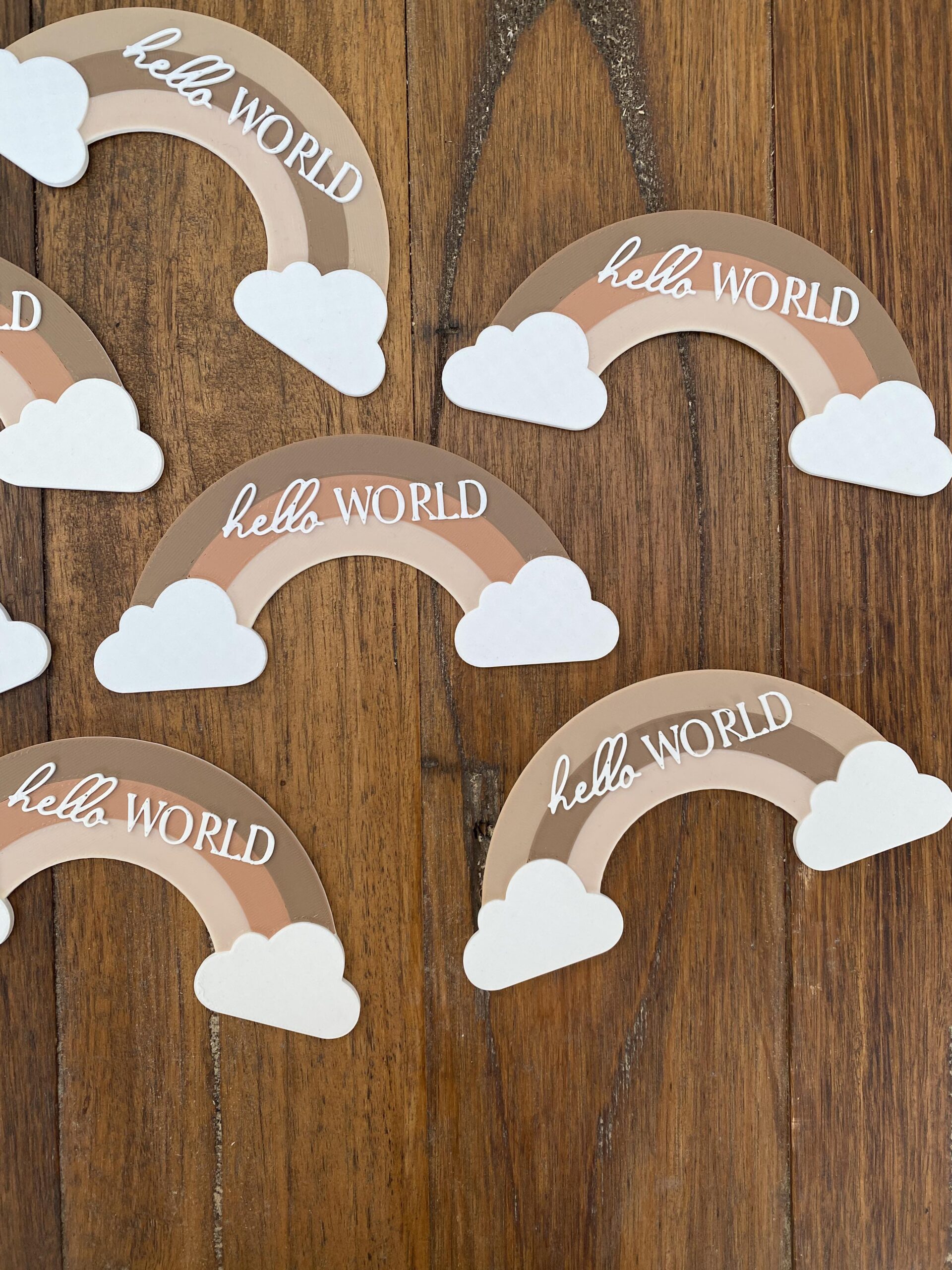 Hello World Rainbow Plaque - Image 3