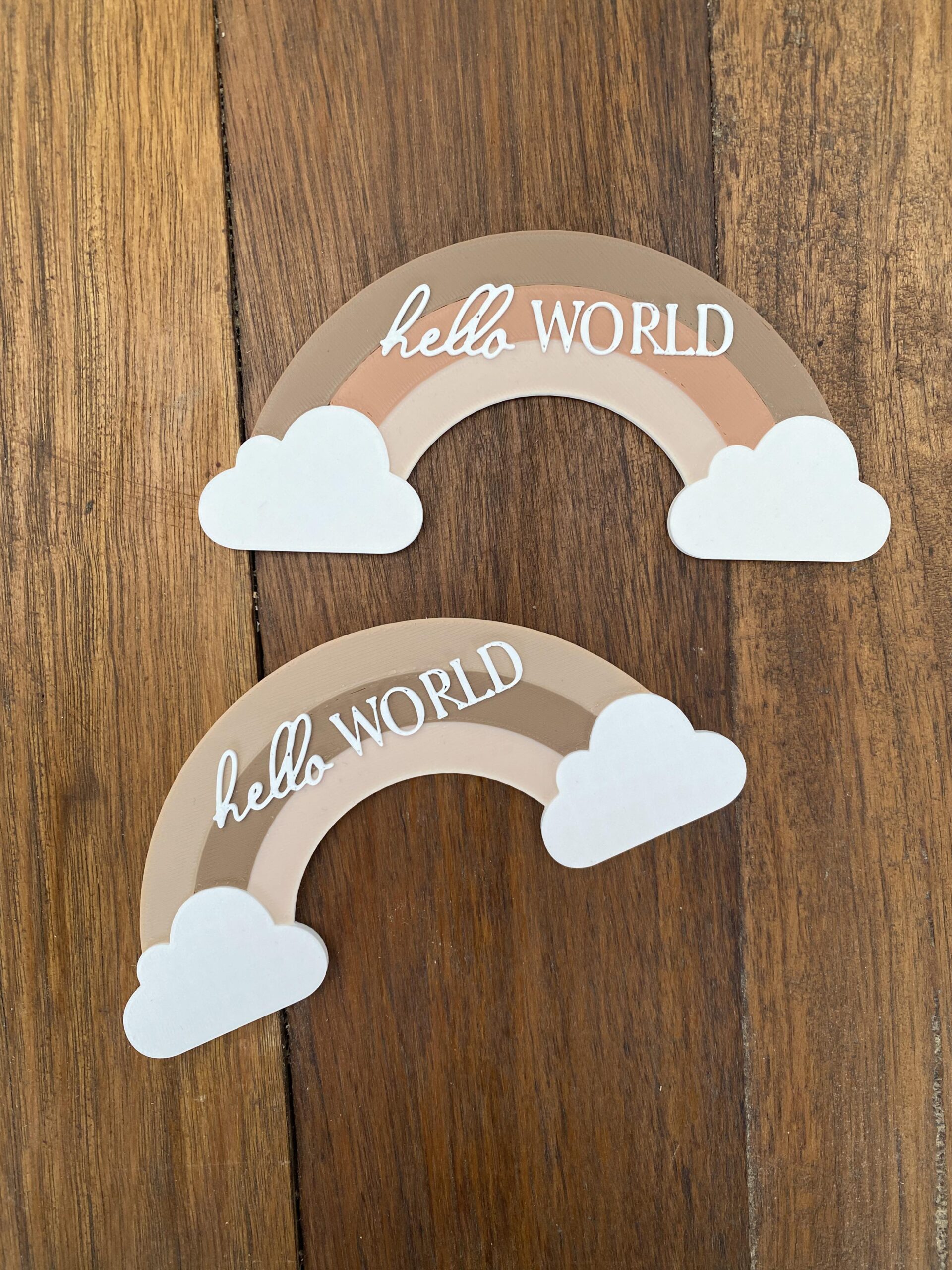 Hello World Rainbow Plaque