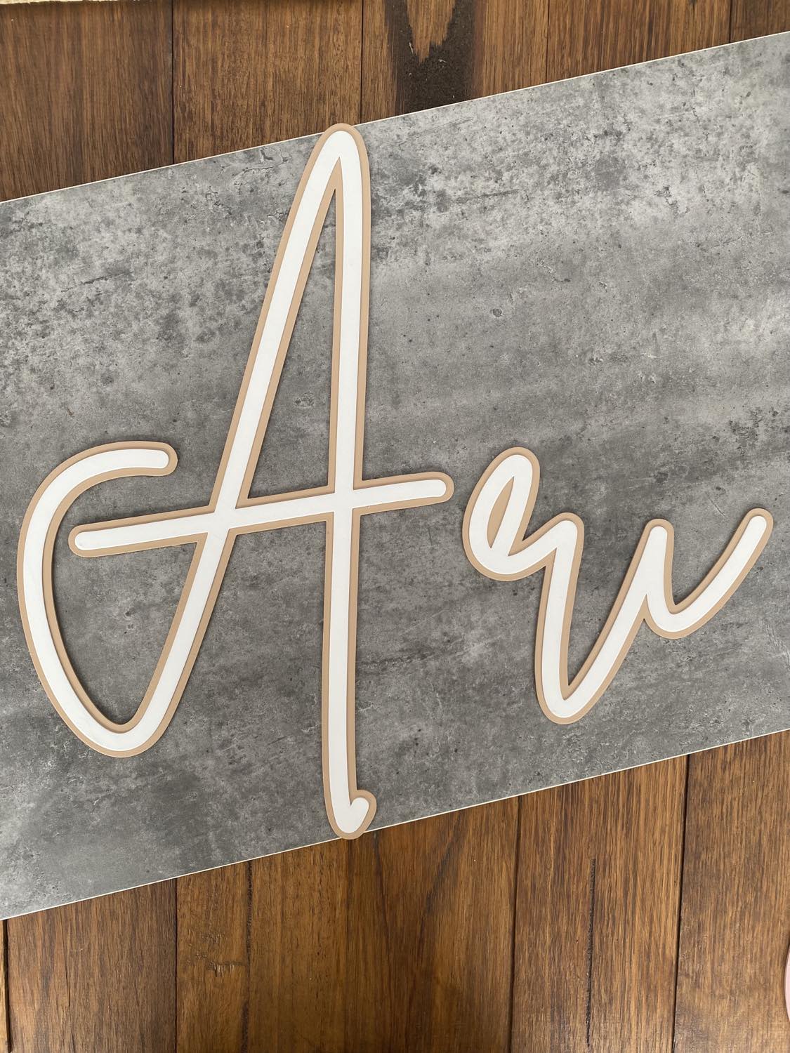 Large Name Wall Decal Two Tone - Image 3