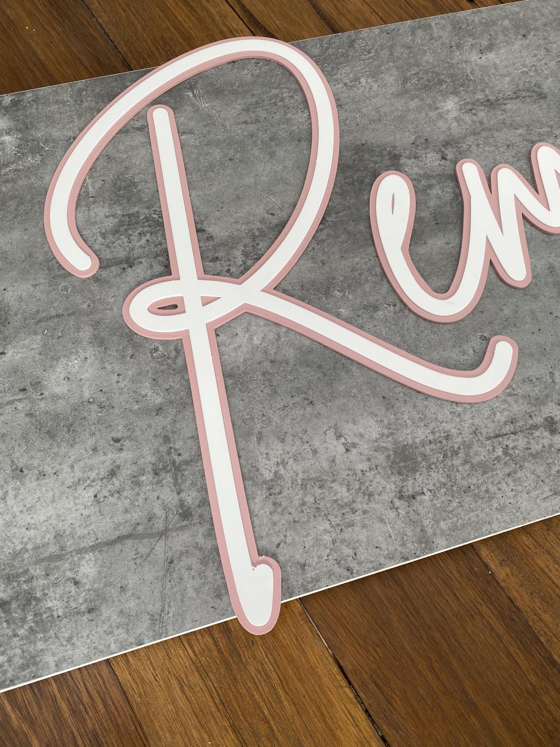 Large Name Wall Decal Two Tone - Image 2