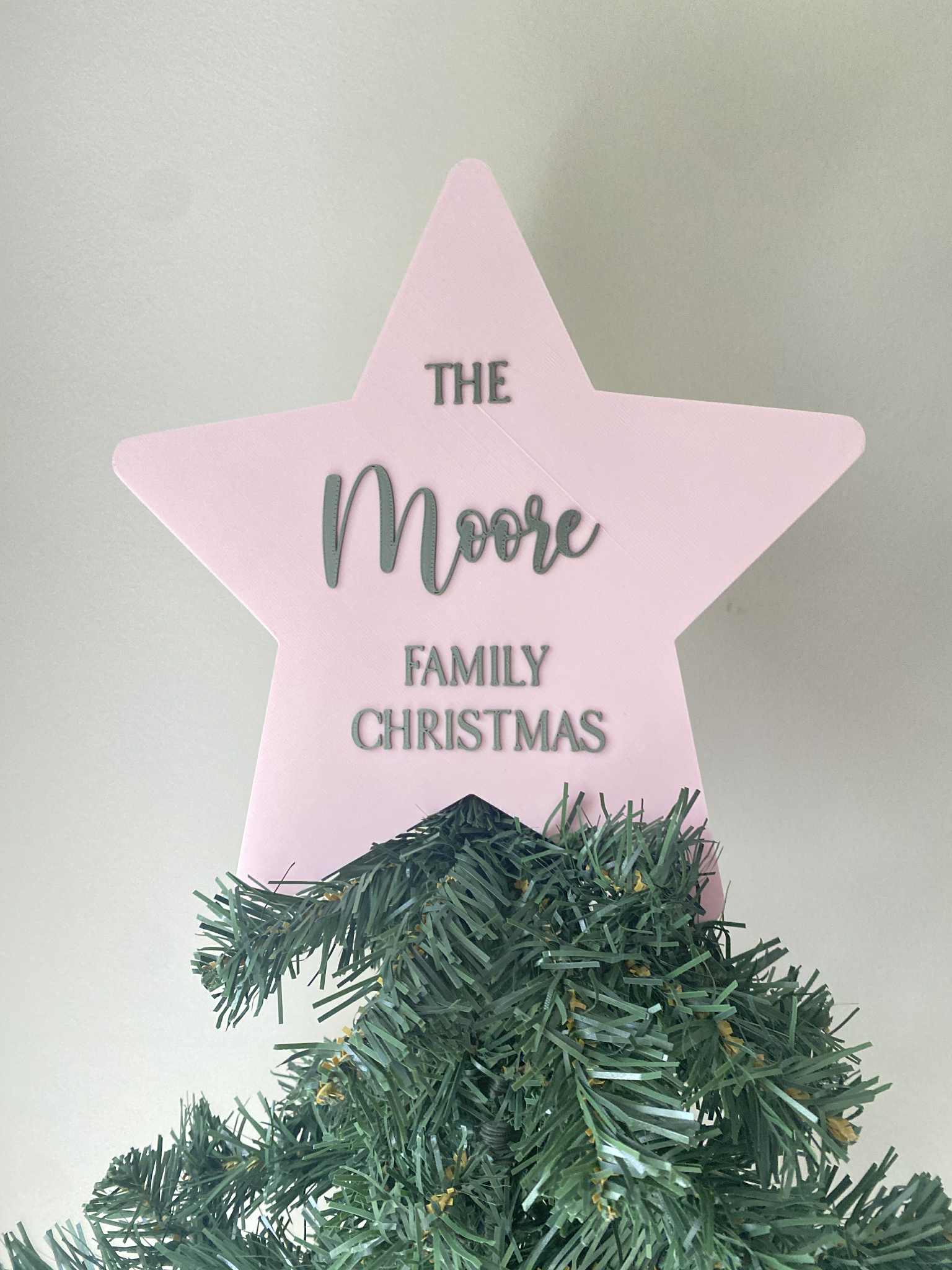 Personalised Christmas Tree Star