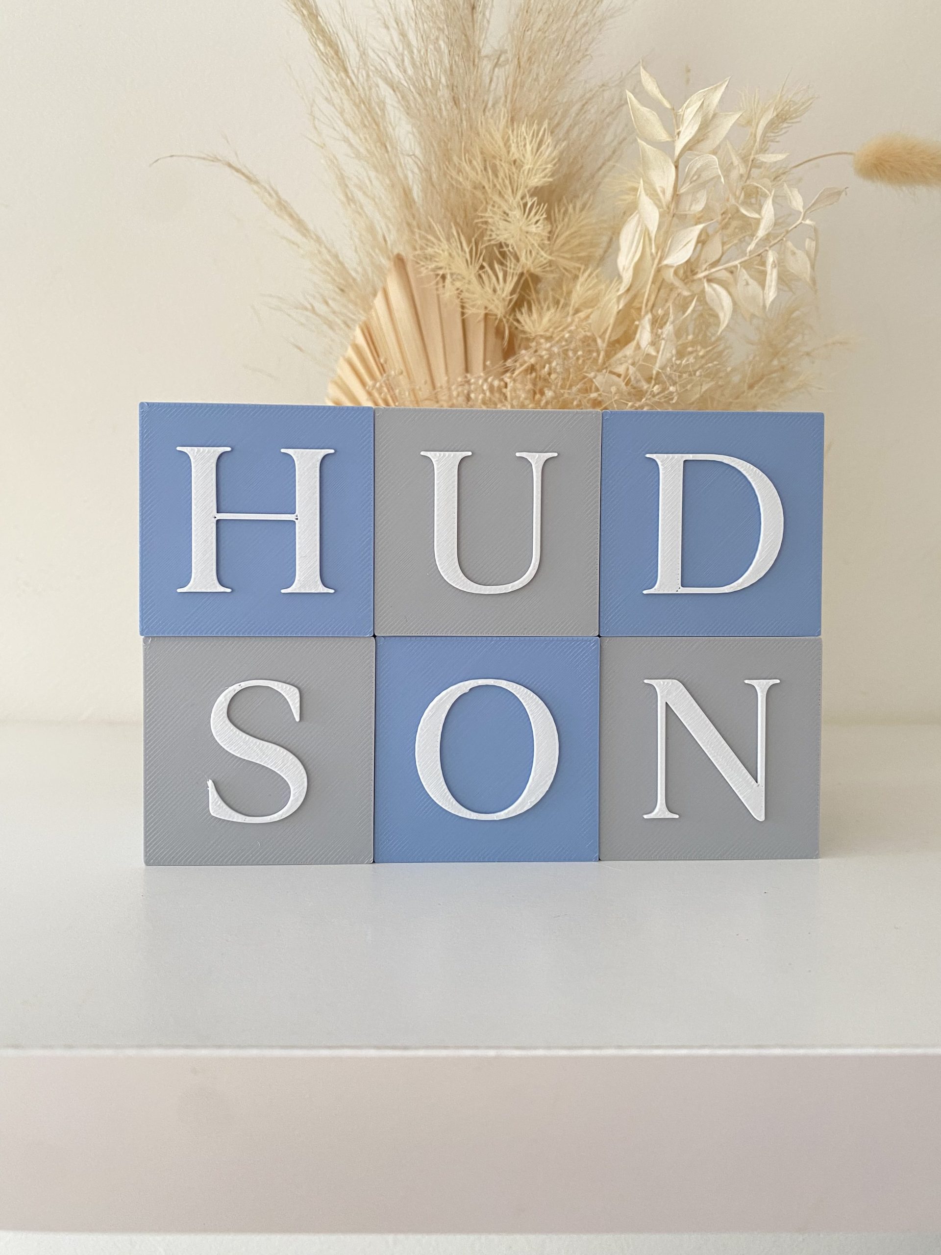 Blue Grey Letter Blocks - Image 2