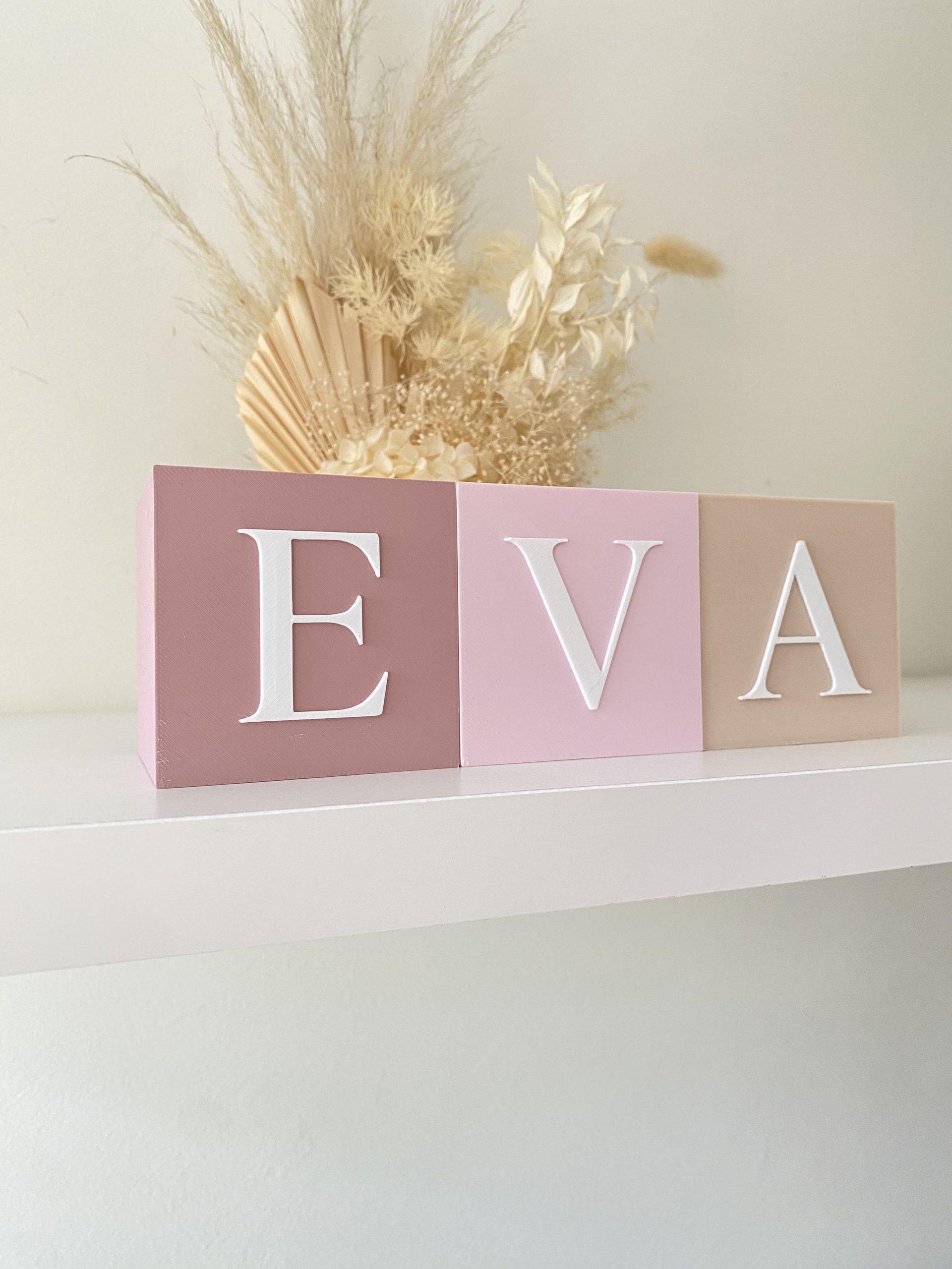 Pink Neutral Letter Blocks