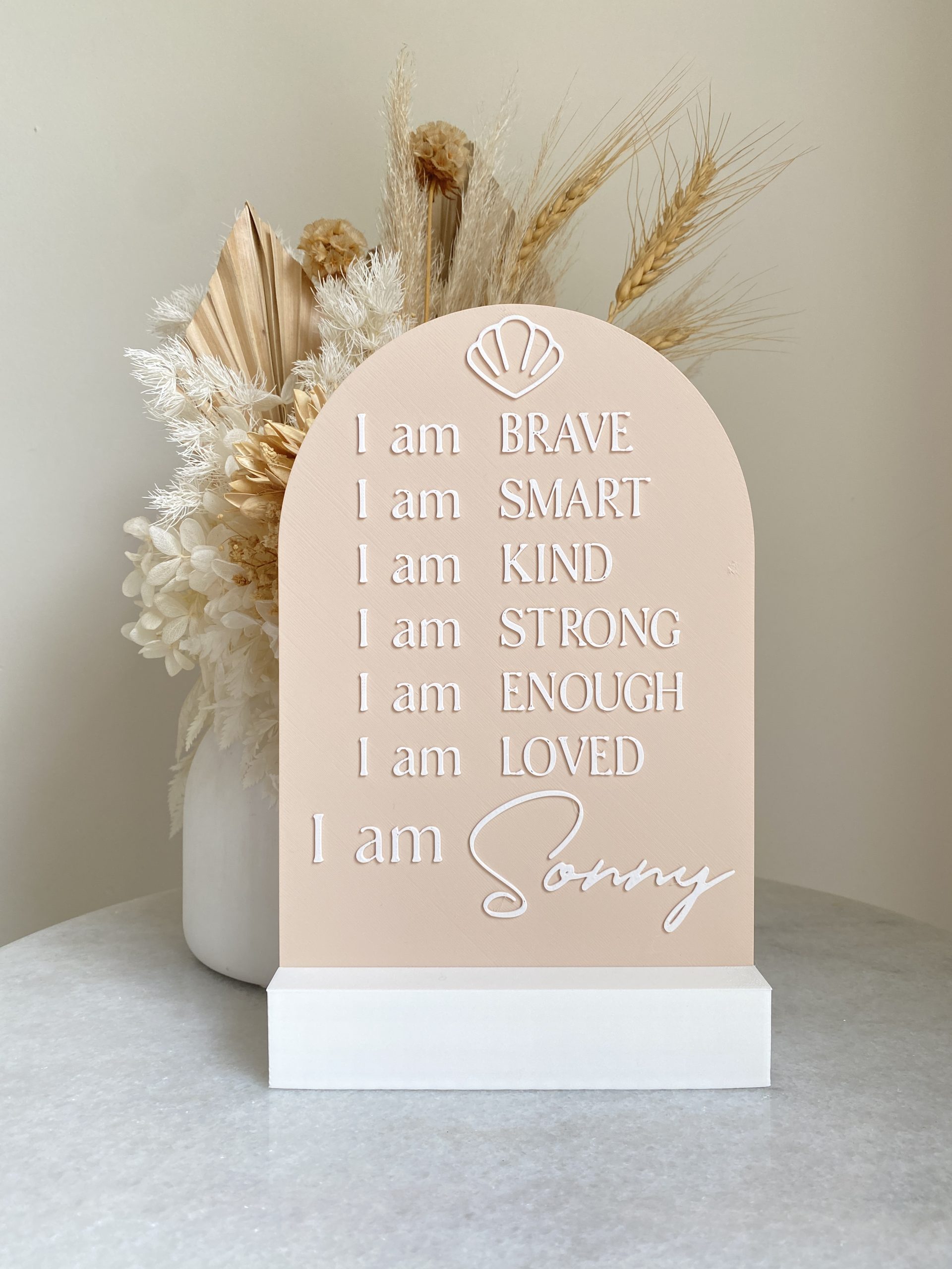 Beige Affirmation Plaque