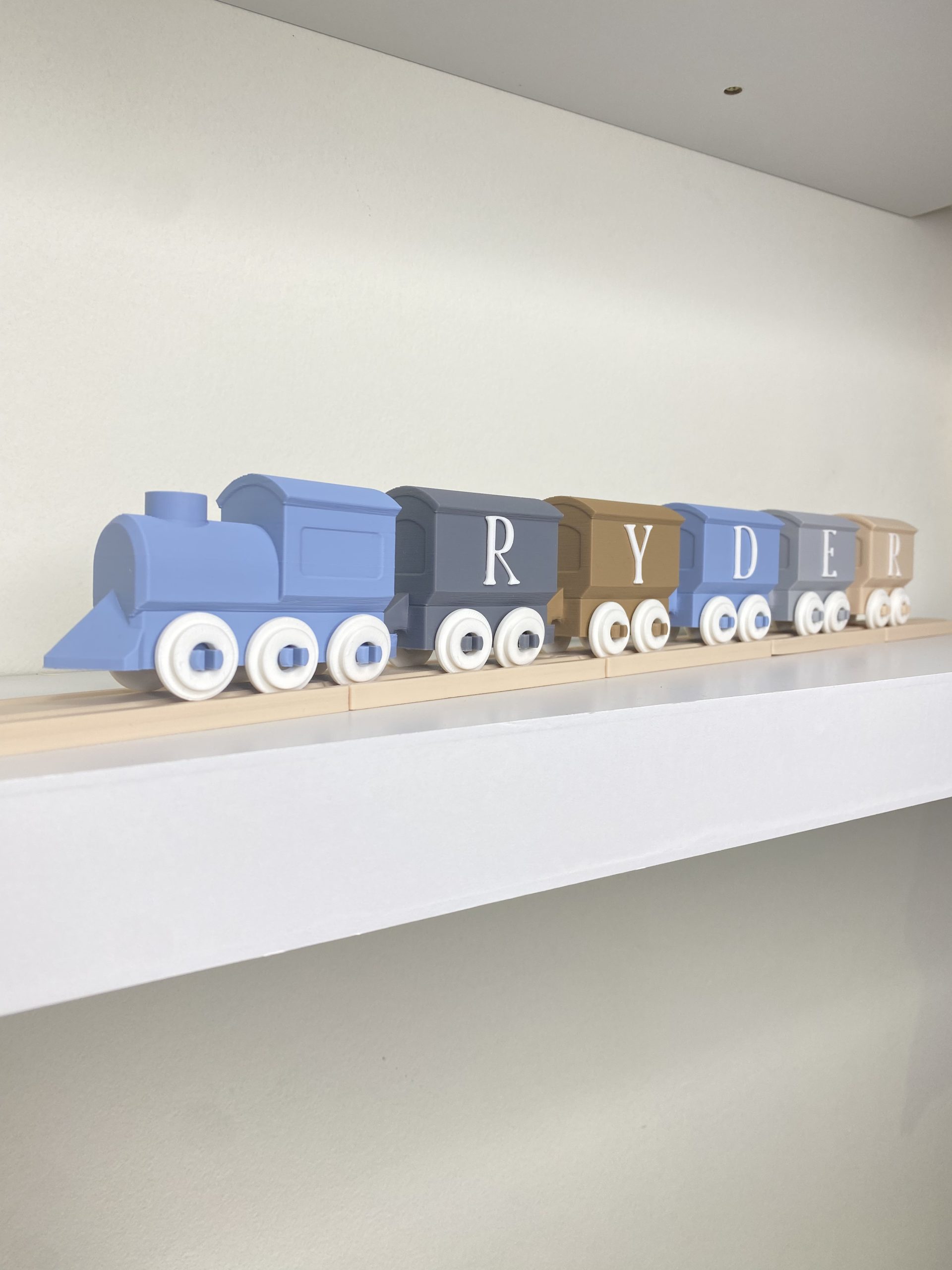 Blue Neutral Decorative Personalised Train