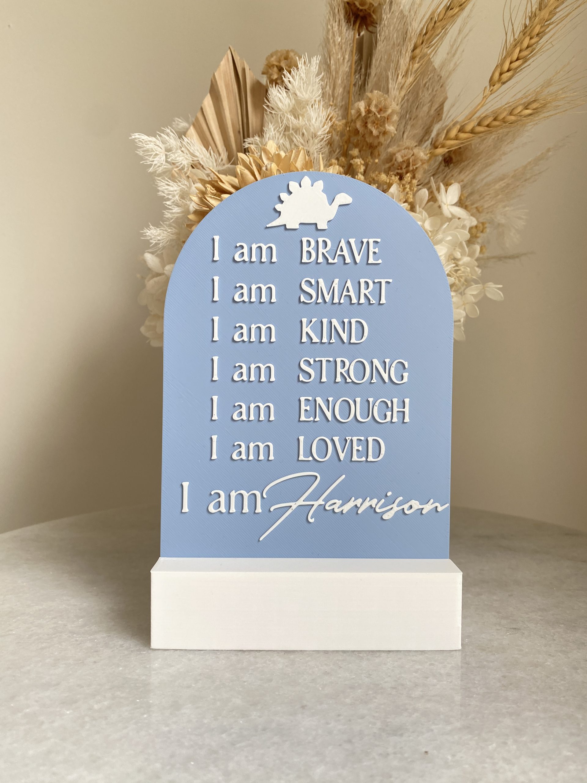 Misty Blue Affirmation Plaque