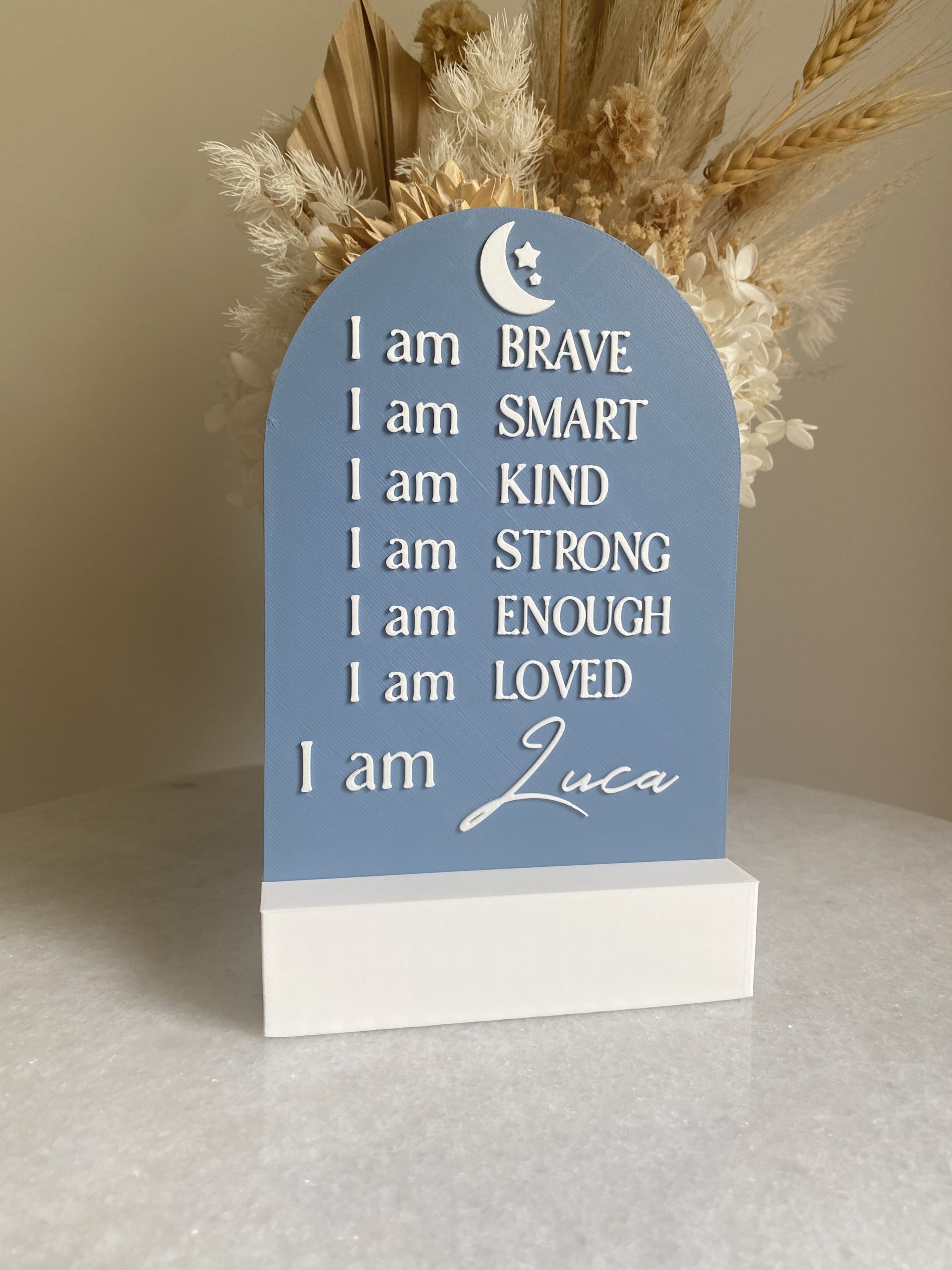 Muted Blue Affirmation Plaque - Image 2
