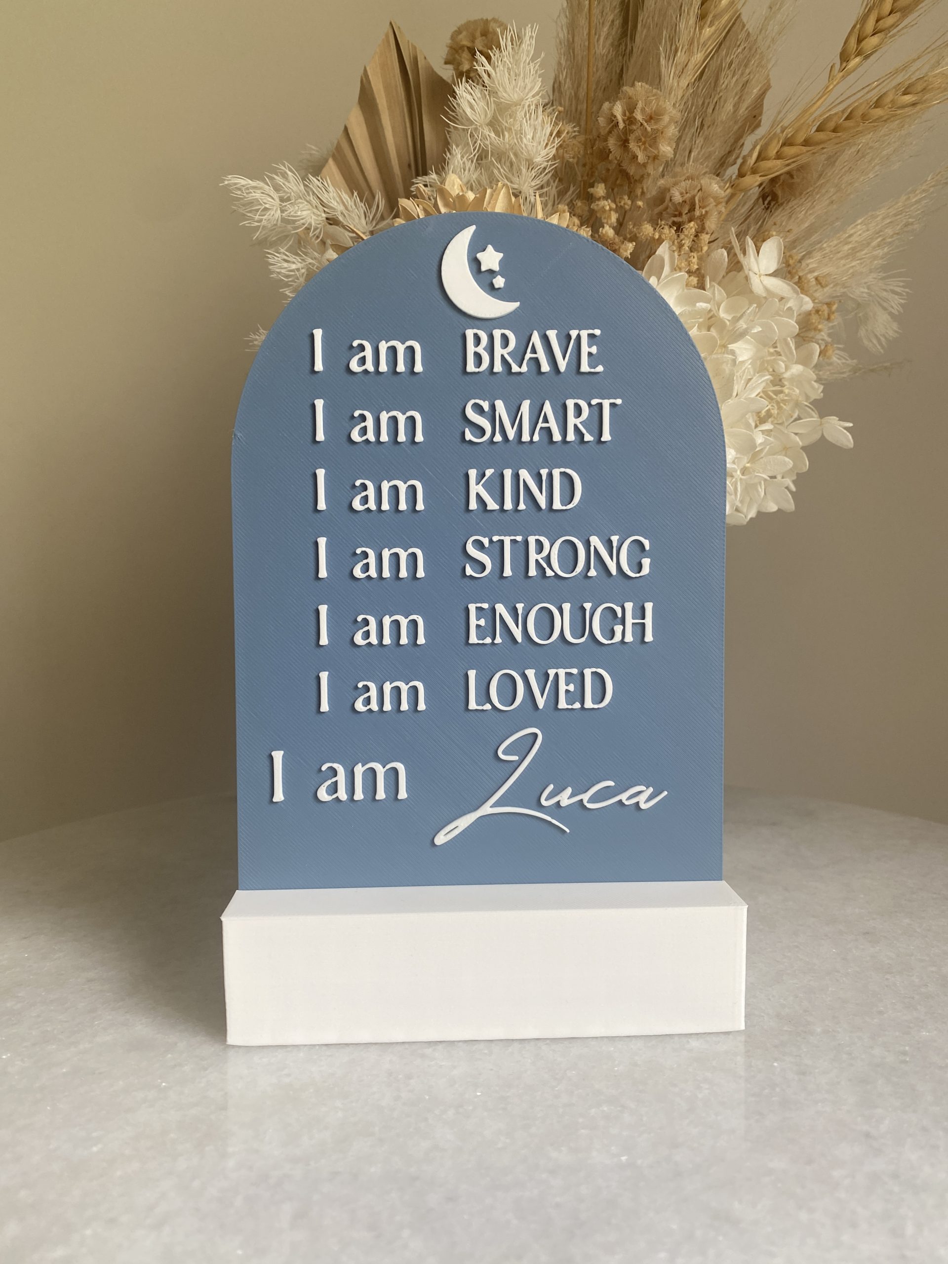 Muted Blue Affirmation Plaque